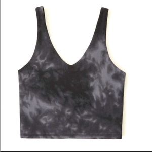 A&F V-Neck Tie Dye Contour Top